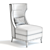 Parker Armchair: Stylish 3D Model with 3 Color Options 3D model small image 2