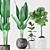 Tropical Greenery Ceramic Pot 3D model small image 1