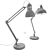 Sleek 2-Light Table Lamp Set 3D model small image 3