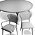 Elegant CeccottiCollezioni Dining Set 3D model small image 3