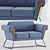 Modern Hove Club Sofa 3D model small image 1