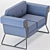 Modern Hove Club Sofa 3D model small image 2