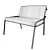 Elegant Zoe Armchair with Real-size Dimensions 3D model small image 3