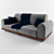 Turkish Elegance: D 2600mm Sofa 3D model small image 1