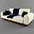Turkish Elegance: D 2600mm Sofa 3D model small image 2