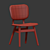 Vintage Solan Dining Chair 3D model small image 2