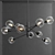 Glamorous Glass Chandelier Collection 3D model small image 2