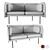 SoundWave Sofa: Modern Acoustic Seating 3D model small image 1