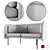 SoundWave Sofa: Modern Acoustic Seating 3D model small image 2