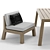 Luxury outdoor dining set: Bonaire 3D model small image 2