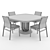 Elegant Cattelan Italia Chair & Ceramic Table 3D model small image 3