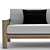 Luxury Teak Outdoor Sofa 3D model small image 2