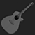  Baton Rouge Guitar: High-poly, 110k Polygons 3D model small image 3
