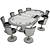 3D Poker Table Casino Set 3D model small image 2