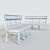 Modern Dining Bench Set - Ollesburg 3D model small image 3