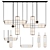 Brutalist Blown Glass Chandelier 3D model small image 1