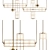 Brutalist Blown Glass Chandelier 3D model small image 2