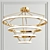 Sleek Bullet Ring LED Chandelier 3D model small image 1