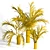 Natural Dry Palm Leaf Vases 3D model small image 2
