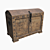 Vintage Wooden Chest 3D model small image 1