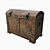 Vintage Wooden Chest 3D model small image 2