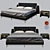 Elegant Velvet Cyprus Bed 3D model small image 1