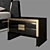 Elegant Velvet Cyprus Bed 3D model small image 2