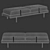 Flou Bench Bond - Stylish and Sturdy Seating Solution 3D model small image 3