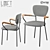 Modern Metal and Fabric Chair: LoftDesigne 1483 3D model small image 1