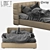 Modern LoftDesign Bed: 216cm Length, 193cm Width, 36-157cm Height 3D model small image 1