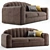 Luxurious Malerba Sofa: RC513 Red Carpet Collection 3D model small image 1