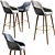 Sleek Strip Bar Stool & Dining Chair Set 3D model small image 2