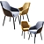 Sleek Strip Bar Stool & Dining Chair Set 3D model small image 3