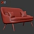 Elegant 375 Walter Knoll Sofa 3D model small image 3