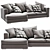 Modern Boconcept Cenova Sofa: Stylish & Spacious 3D model small image 2