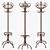 Elegant Bentwood Hat & Coat Stand 3D model small image 2