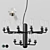 Elegant Amp Chandelier - 62.5cm Height, 85cm Diameter 3D model small image 1