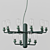 Elegant Amp Chandelier - 62.5cm Height, 85cm Diameter 3D model small image 2