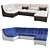 Modular Sofia Sofa: Interchangeable, Stylish, and Comfortable 3D model small image 1