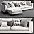 Modern Boconcept Fargo Chaise: Stylish, Comfortable 3D model small image 2