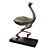 Sleek Desk Ostrich 3D model small image 1