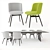 Modern Elegance: PAOLA LENTI Adele Chair & Kanji Table 3D model small image 1