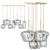 Elegant Clear Glass Chandelier 3D model small image 1