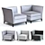 Keats Armchair: Stylish 3D Model with 3 Colors 3D model small image 1
