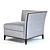 Keats Armchair: Stylish 3D Model with 3 Colors 3D model small image 3