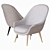 Elegant Bat Lounge Chair by Gubi 3D model small image 2