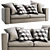 Stylish Boconcept Cenova Sofa 3D model small image 2