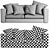 Stylish Boconcept Cenova Sofa 3D model small image 3