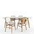 Agave Dining Set: Table & Lilith Chair 3D model small image 3