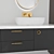 Luxury Gold Bathroom Set: Furniture & Sink Faucet 3D model small image 4